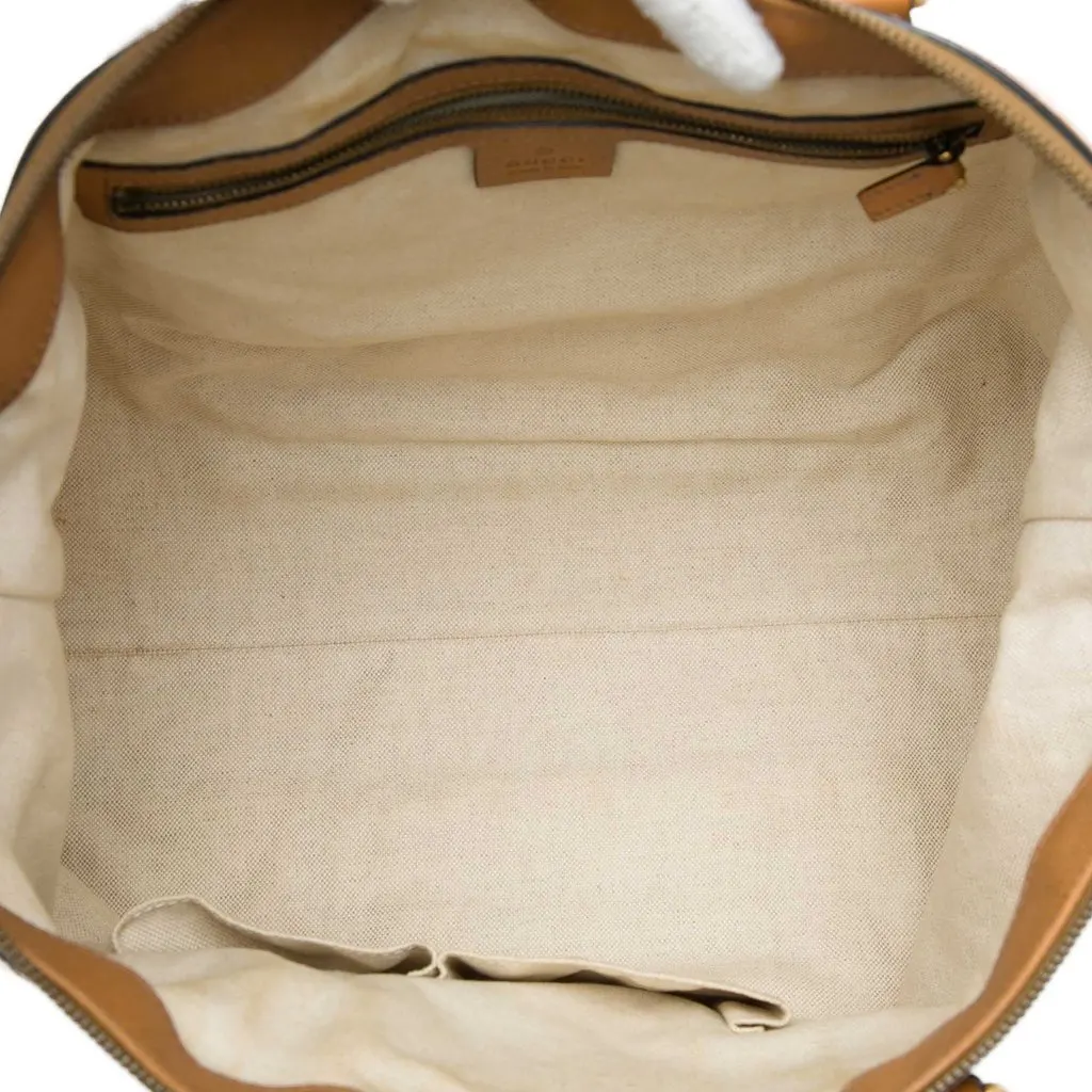 Gucci Medium GG Canvas Web Rania Top Handle Bag Beige Very good - Model View