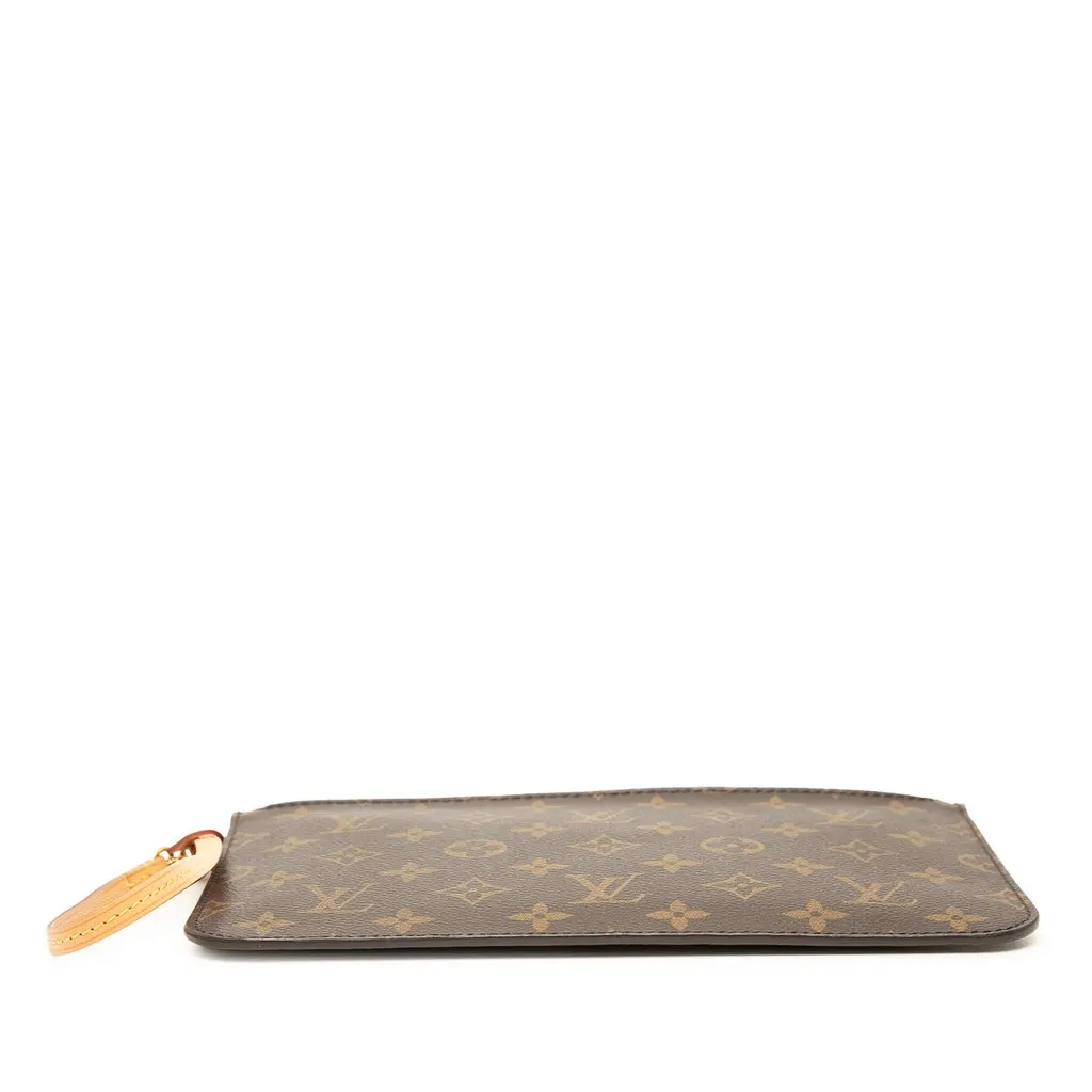 Louis Vuitton Monogram Neverfull MM Pouch Brown Very good - Model View