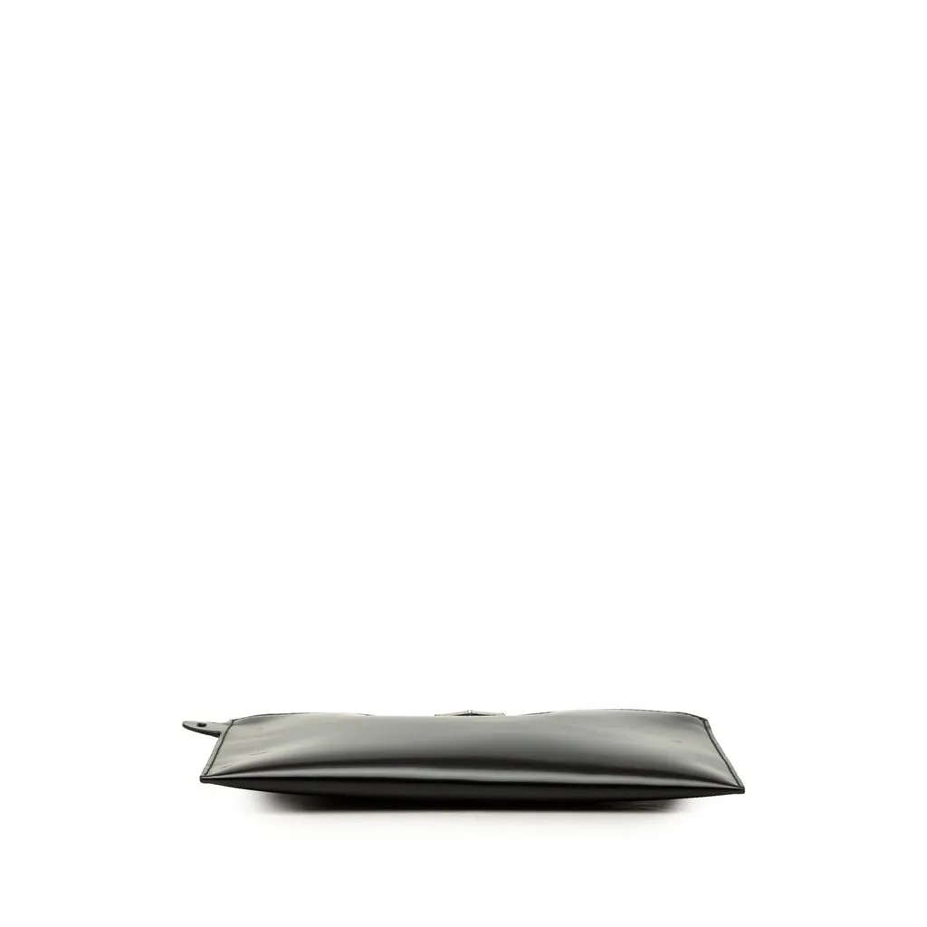 Prada Spazzolato Leather Clutch Black Leather Very good - Inside View