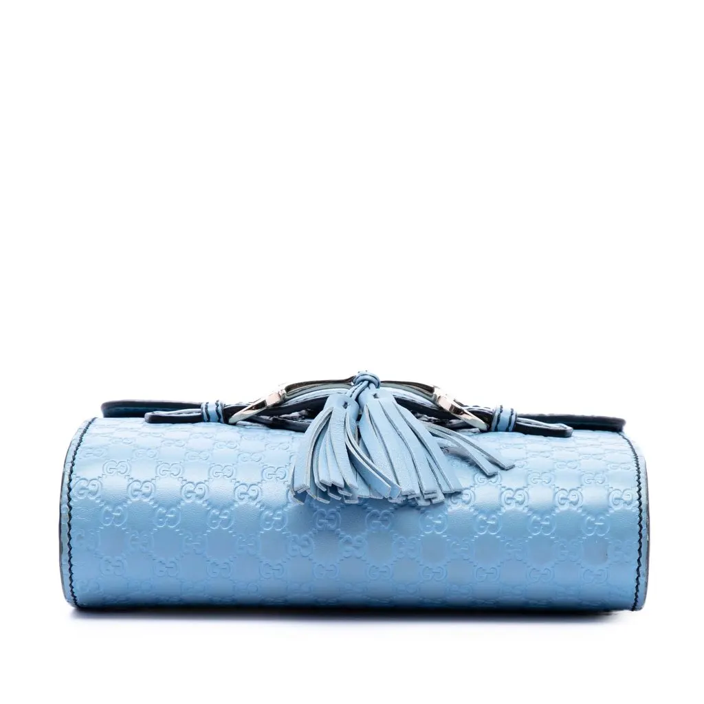 Gucci Mini Microguccissima Emily Crossbody Blue Leather Very good - Inside View