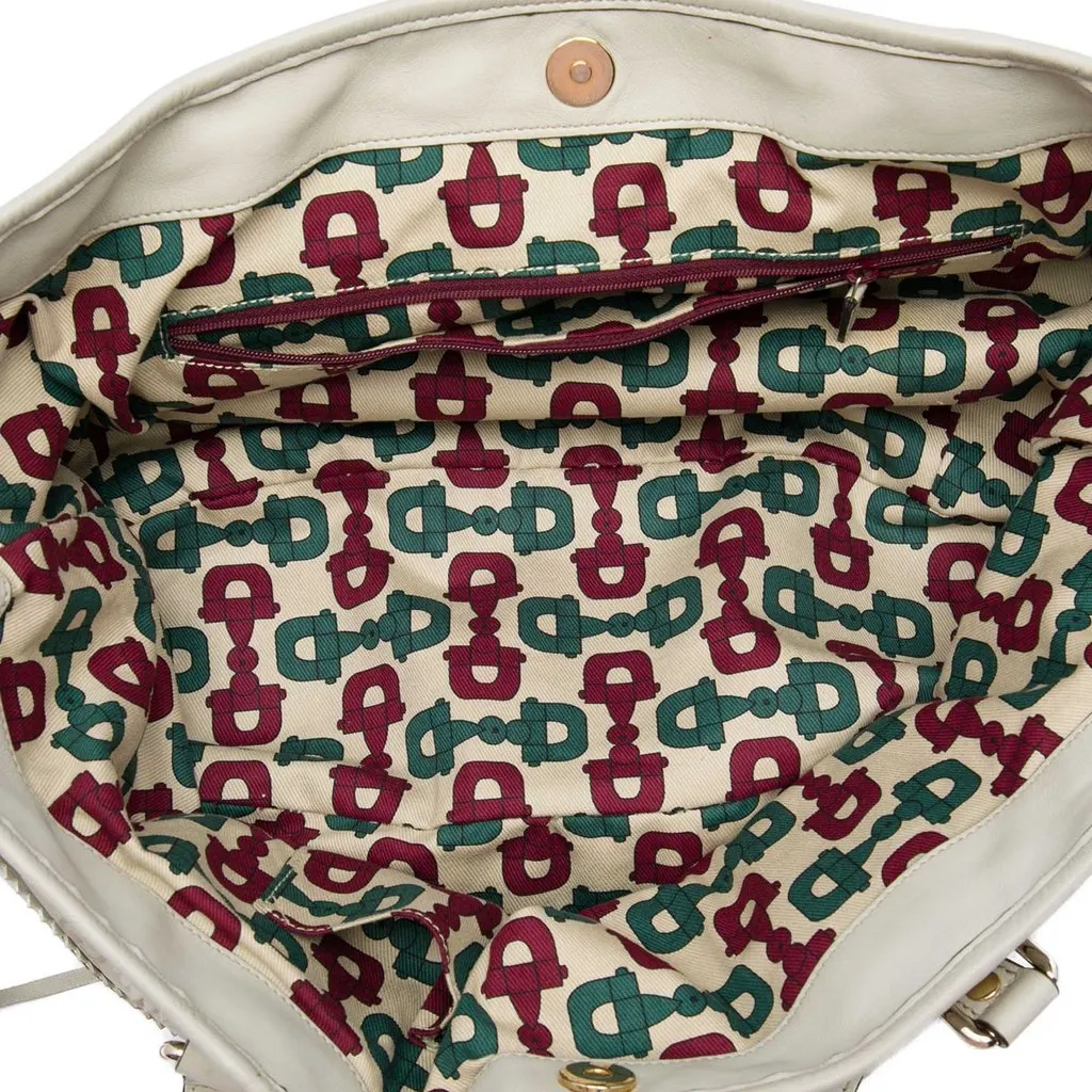 Gucci Large Guccissima Tribeca Tote White Leather Very good - Model View