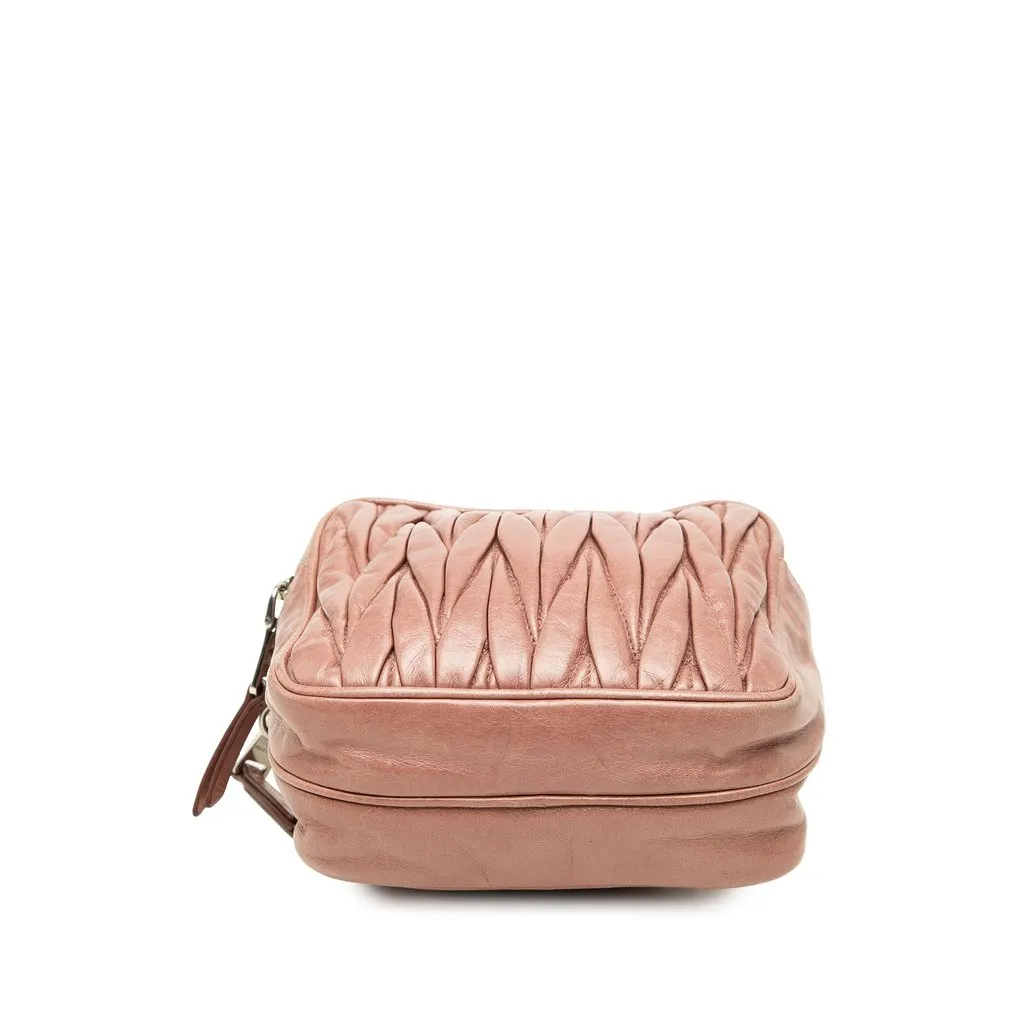 Miu Miu Matelasse Nappa Crossbody Brown Leather Very good - Inside View