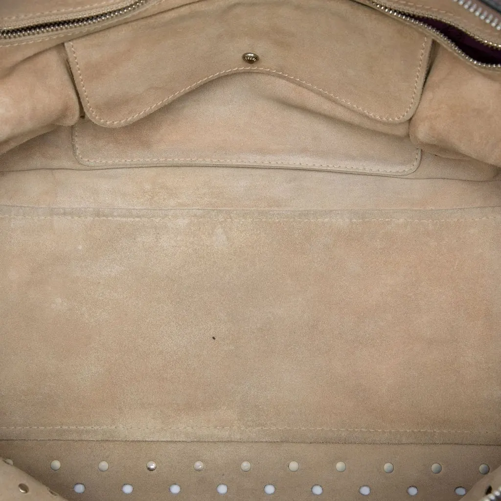 LOEWE Bicolor Leather Studded Perforated Amazona 36 Brown Leather Very good - Model View
