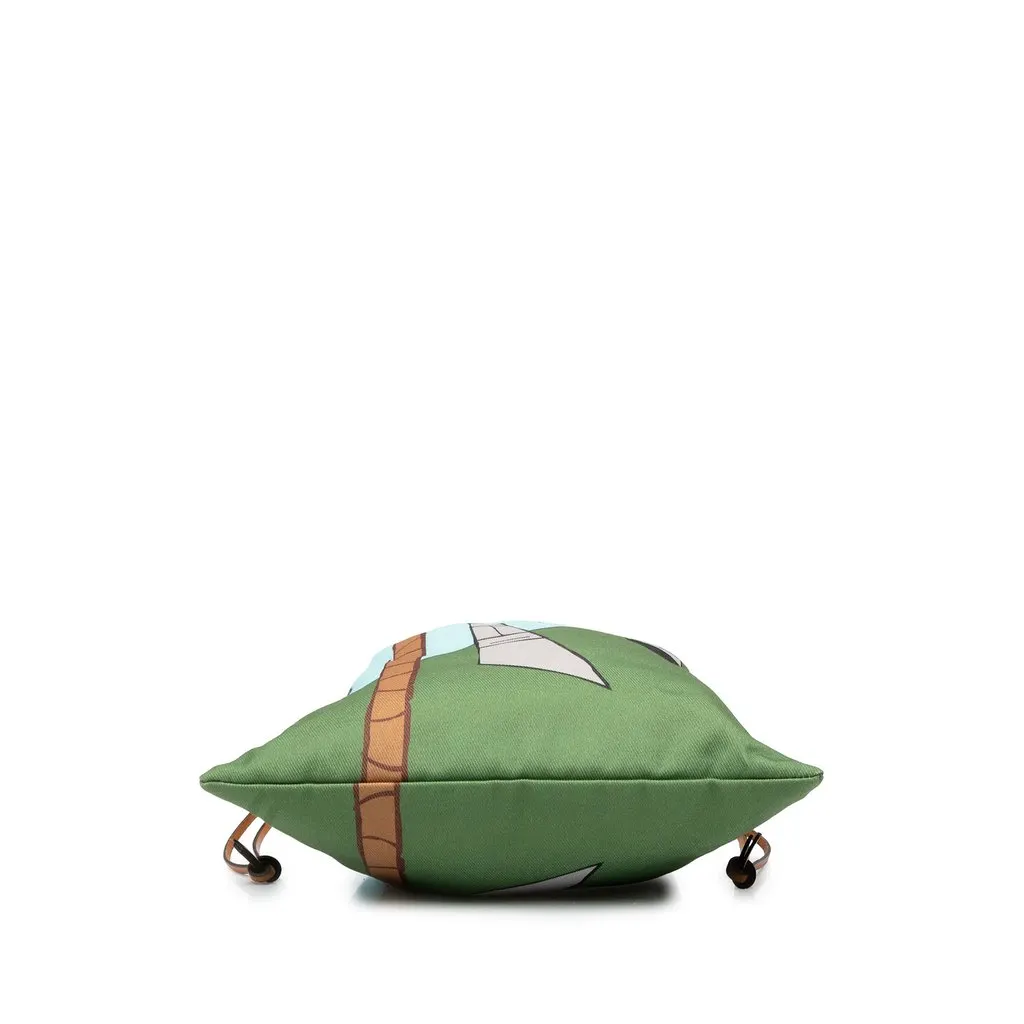 Loewe Ken Price Canvas Easter Island Print Drawstring Pouch Green Canvas Very good - Inside View