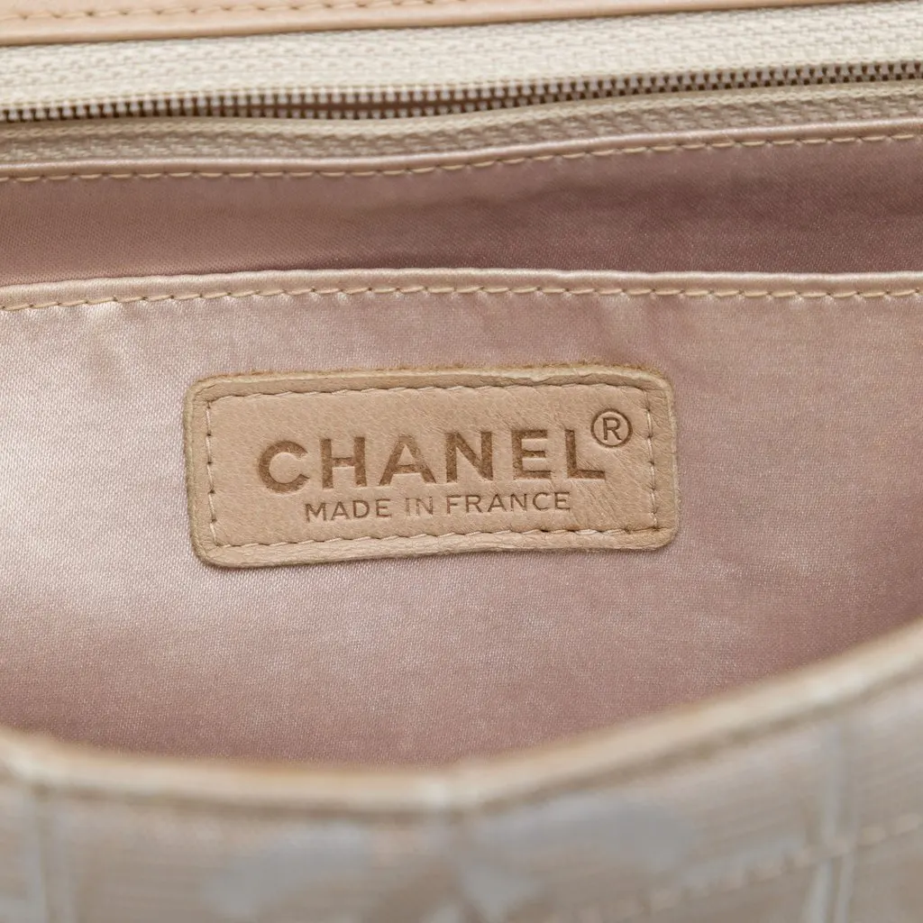 Chanel New Travel Line Medium Nylon Single Flap Beige Polyamide Very good - Box View