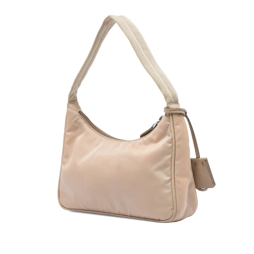 Prada Mini Tessuto Re Edition 2000 Shoulder Bag Beige Polyamide Very good - Back View