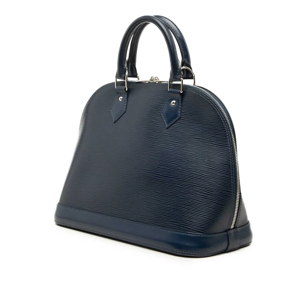 Louis Vuitton Epi Alma PM Blue Leather Very good - Back View