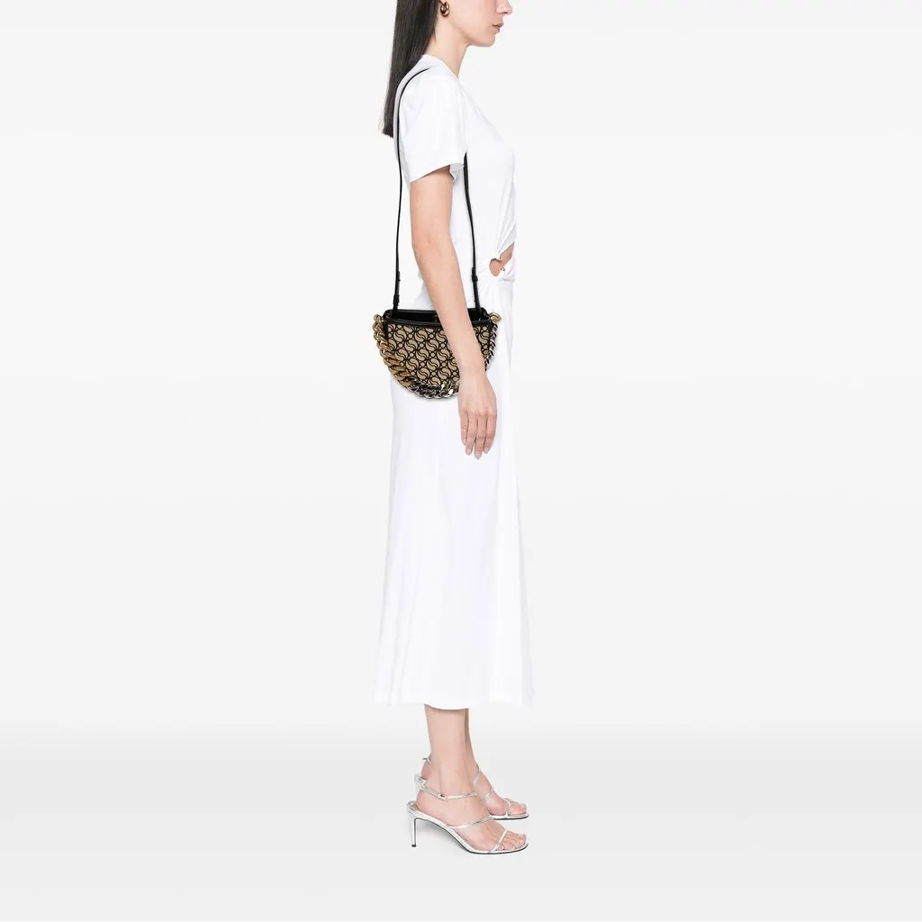 Stella McCartney S Wave Canvas Frayme Satchel Beige Canvas Very good - Box View