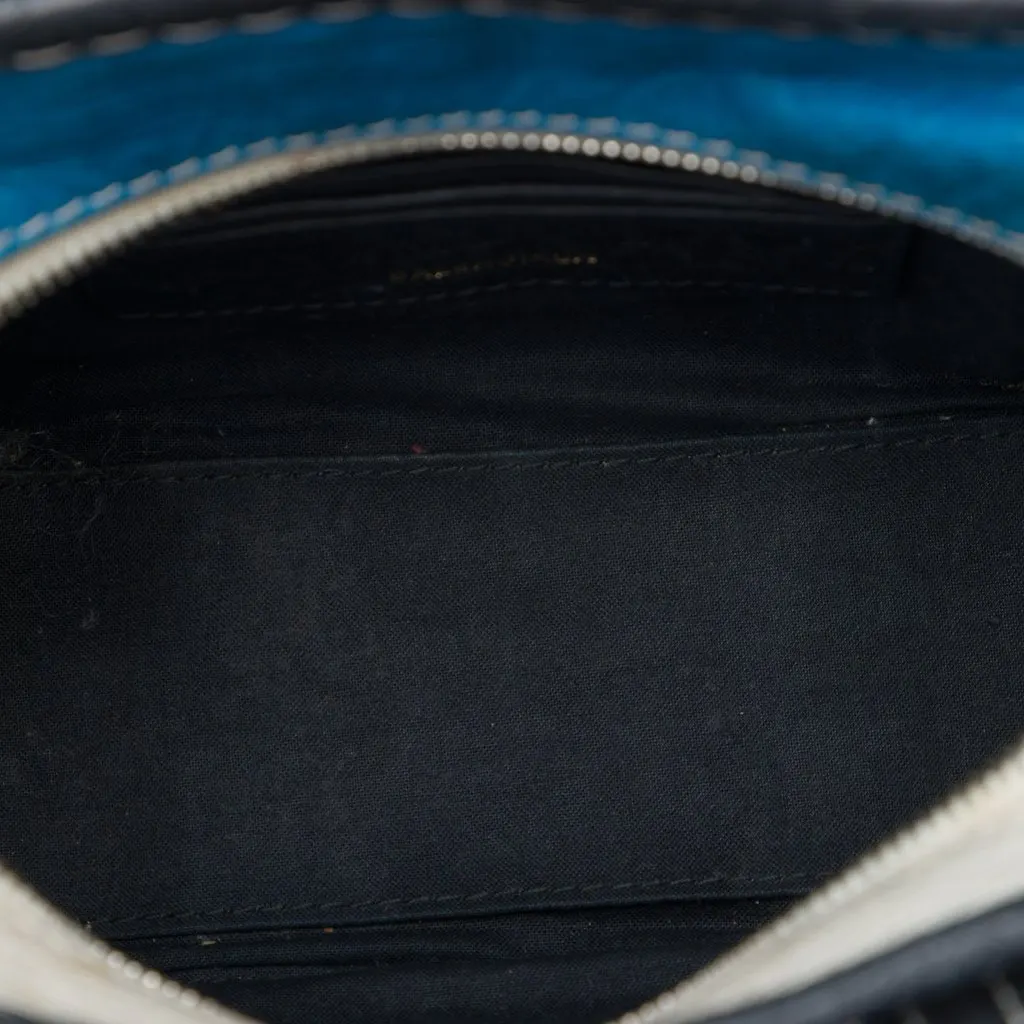 Balenciaga Lambskin Bazar Shopper Satchel XXS Black Leather Very good - Model View