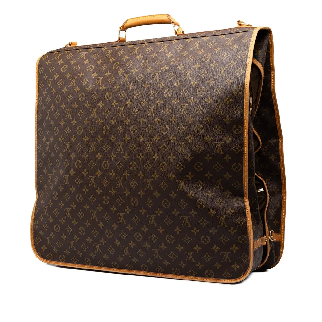 Louis Vuitton Monogram Portable Cabin Garment Bag Brown Canvas Good - Back View