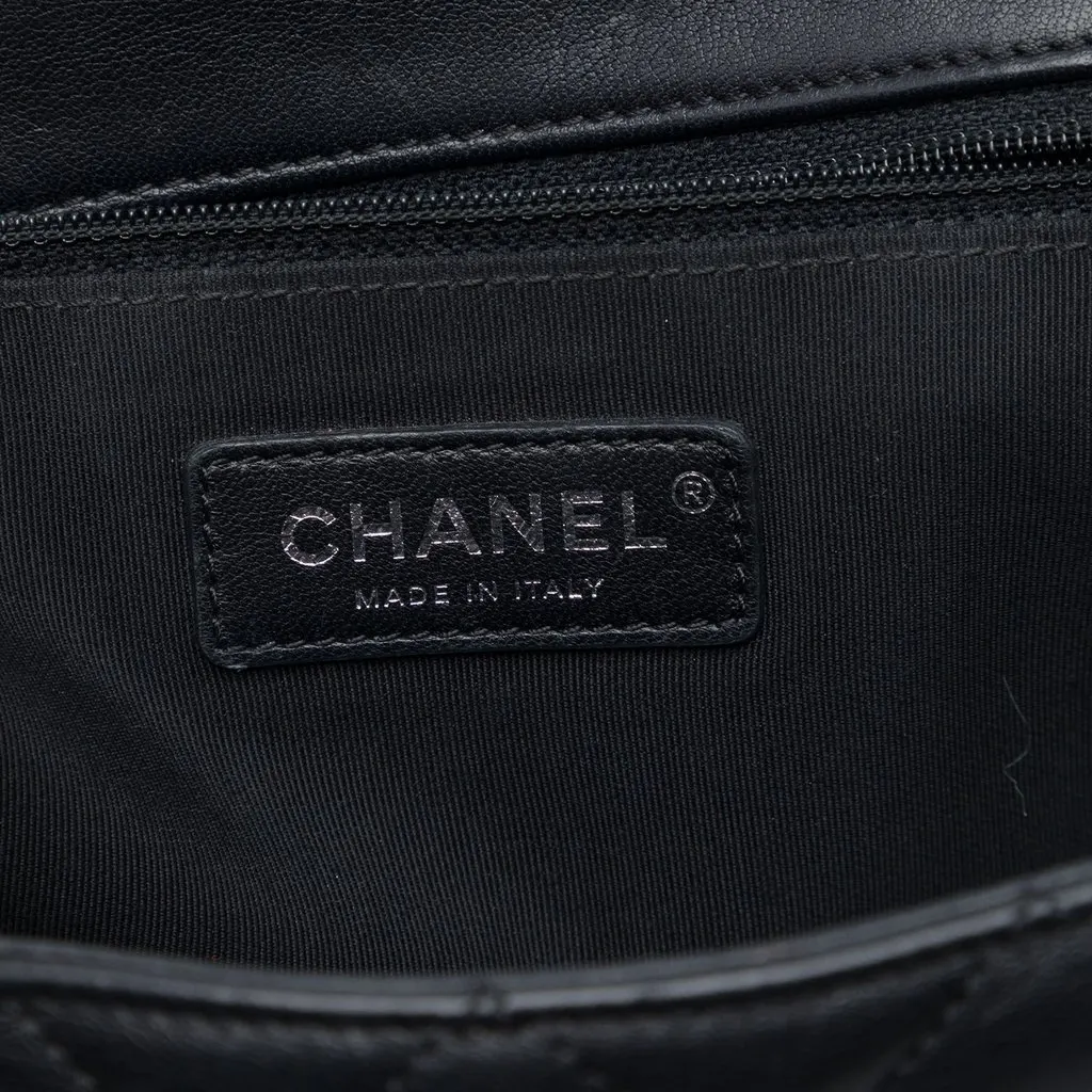Chanel Jumbo Quilted Lambskin Acrylic Cuba Color Flap Black Leather Very good - Box View