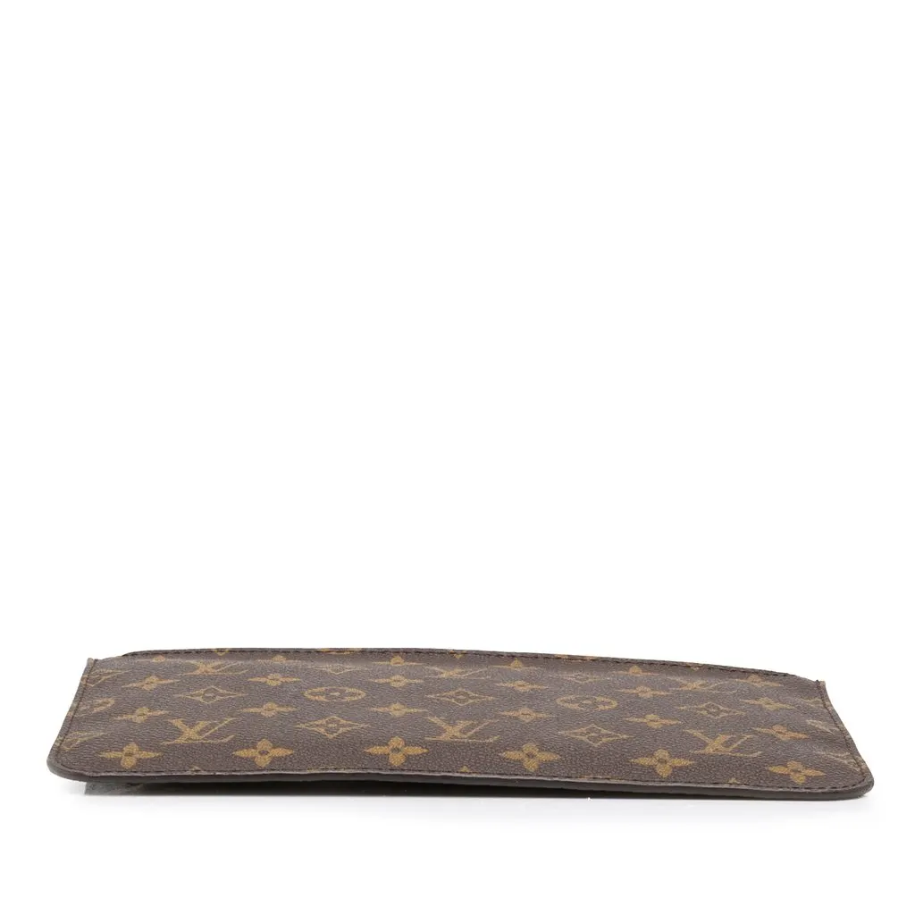 Louis Vuitton Monogram Neverfull MM Pouch Brown Canvas Very good - Inside View