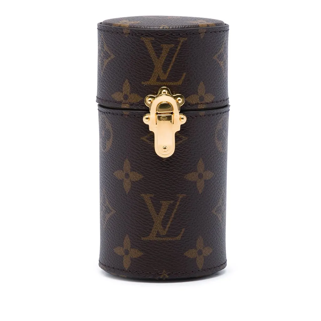 Louis Vuitton Monogram 100ML Fragrance Travel Case Brown Canvas Very good - Front View