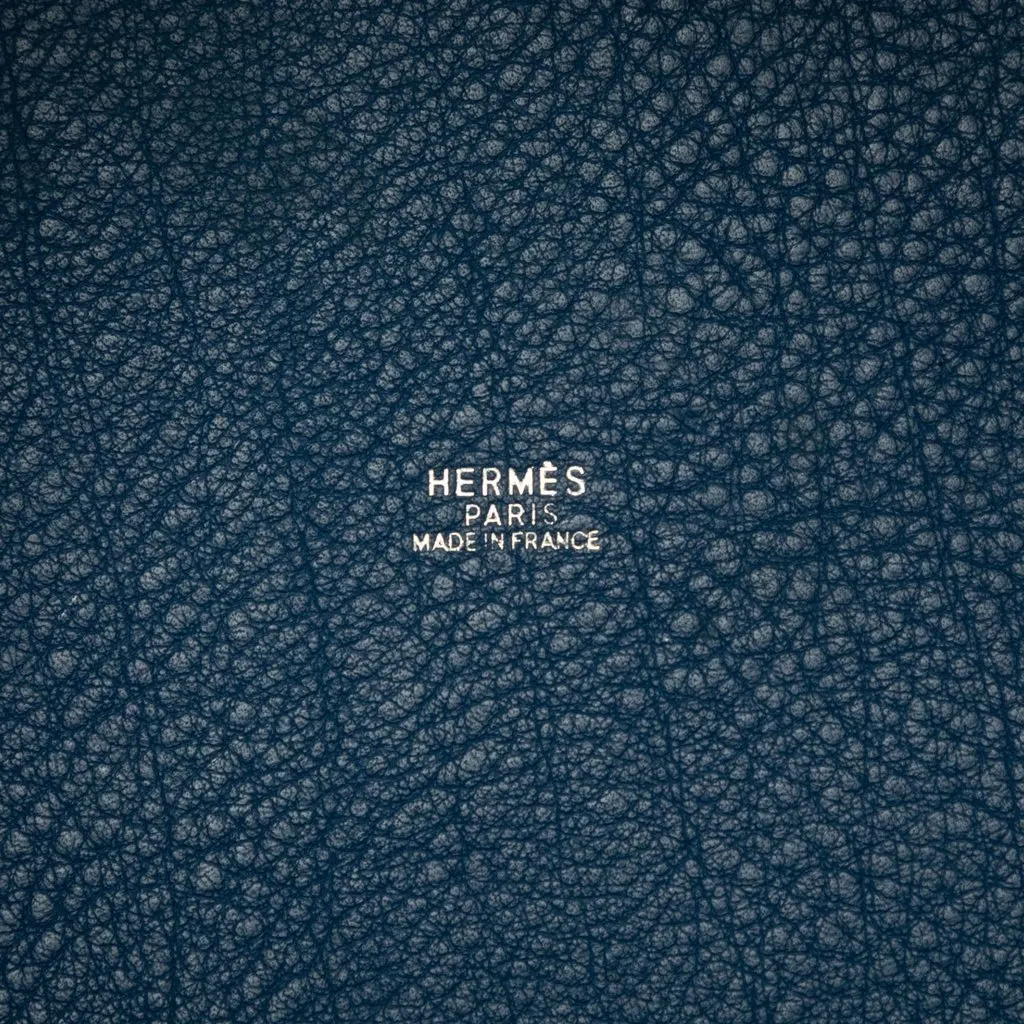 Hermès Clemence Picotin 18 Blue Leather Good - Box View
