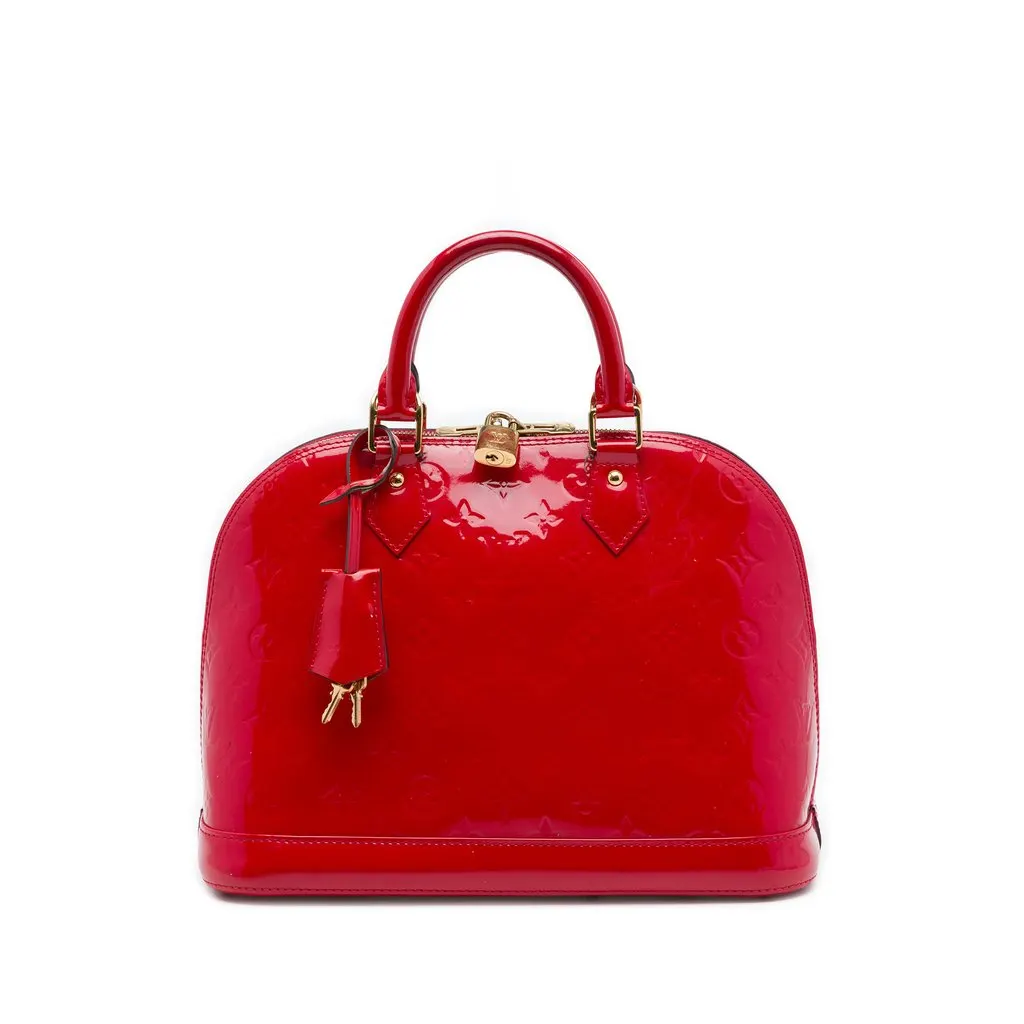 Louis Vuitton Monogram Vernis Alma PM Red Leather Very good - Front View