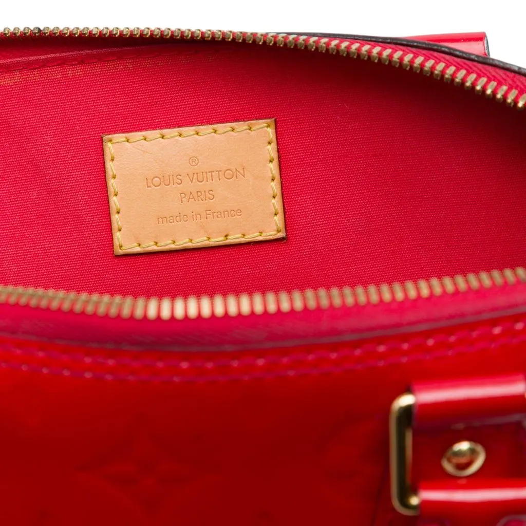 Louis Vuitton Monogram Vernis Alma PM Red Leather Very good - Box View