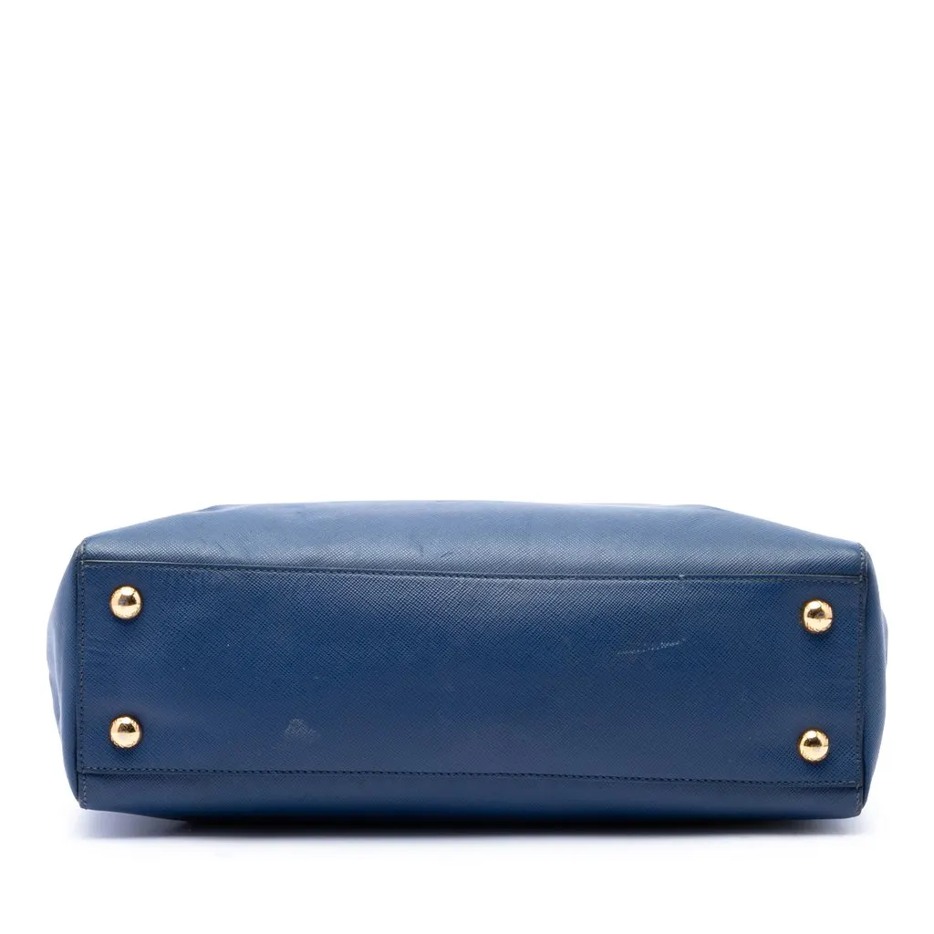 Prada Saffiano Lux Open Convertible Tote Blue Leather Very good - Inside View