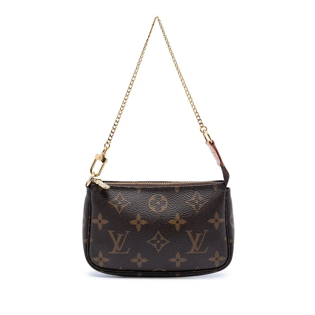 Louis Vuitton Monogram Mini Pochette Accessoires Brown Very good - Front View