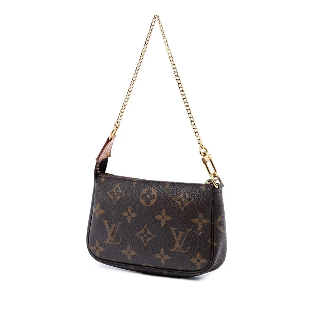 Louis Vuitton Monogram Mini Pochette Accessoires Brown Very good - Back View