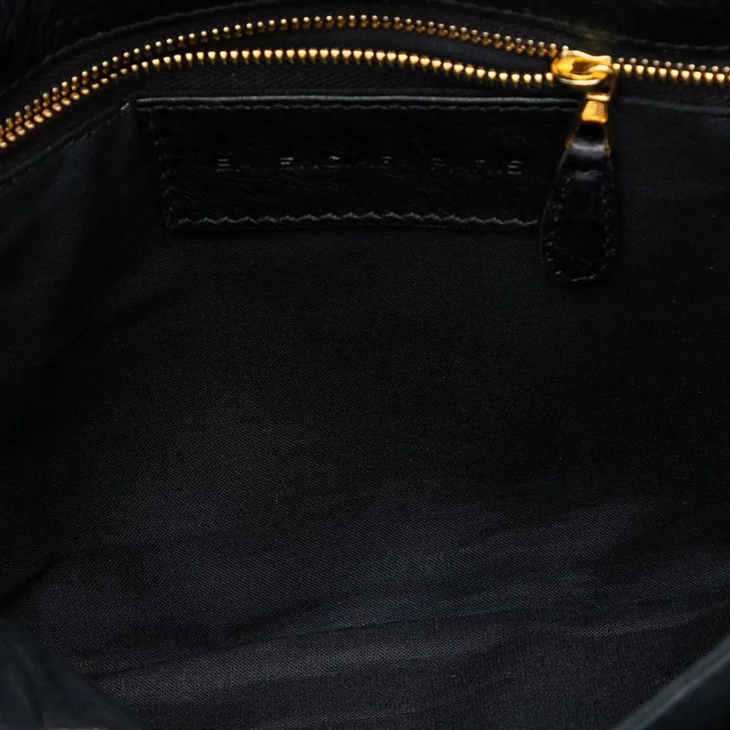 Balenciaga Lambskin Motocross Giant 12 Envelope Clutch Black Leather Very good - Model View