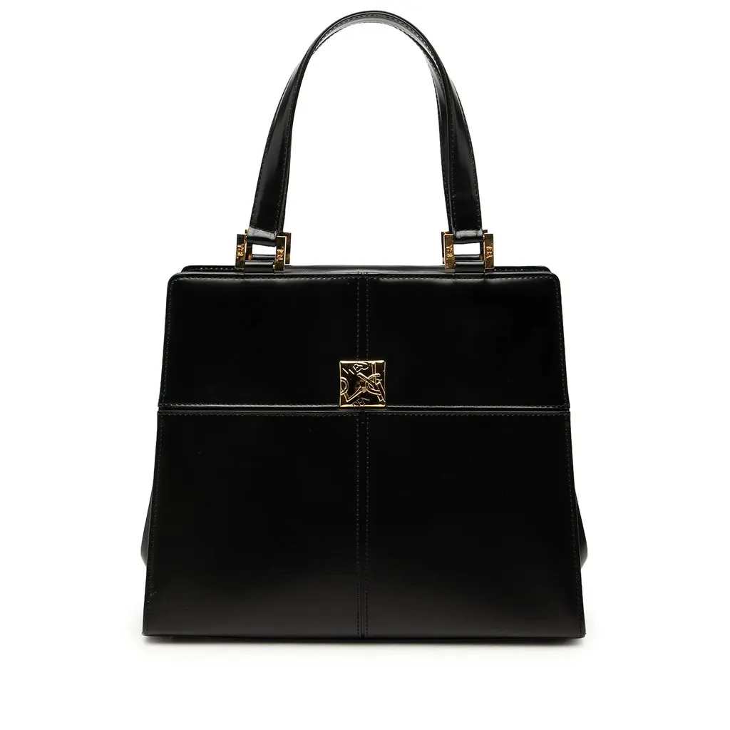 Saint Laurent Leather Handbag Black Leather Very good - Front View