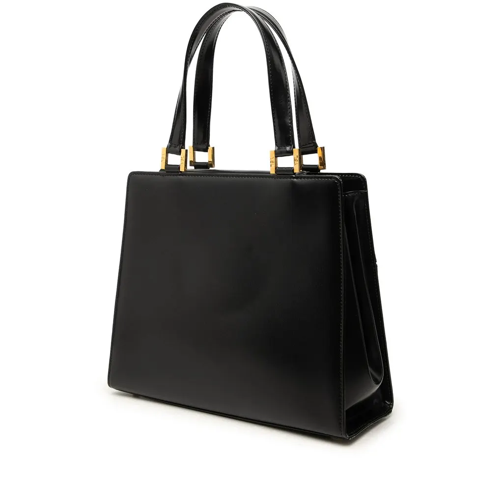 Saint Laurent Leather Handbag Black Leather Very good - Back View