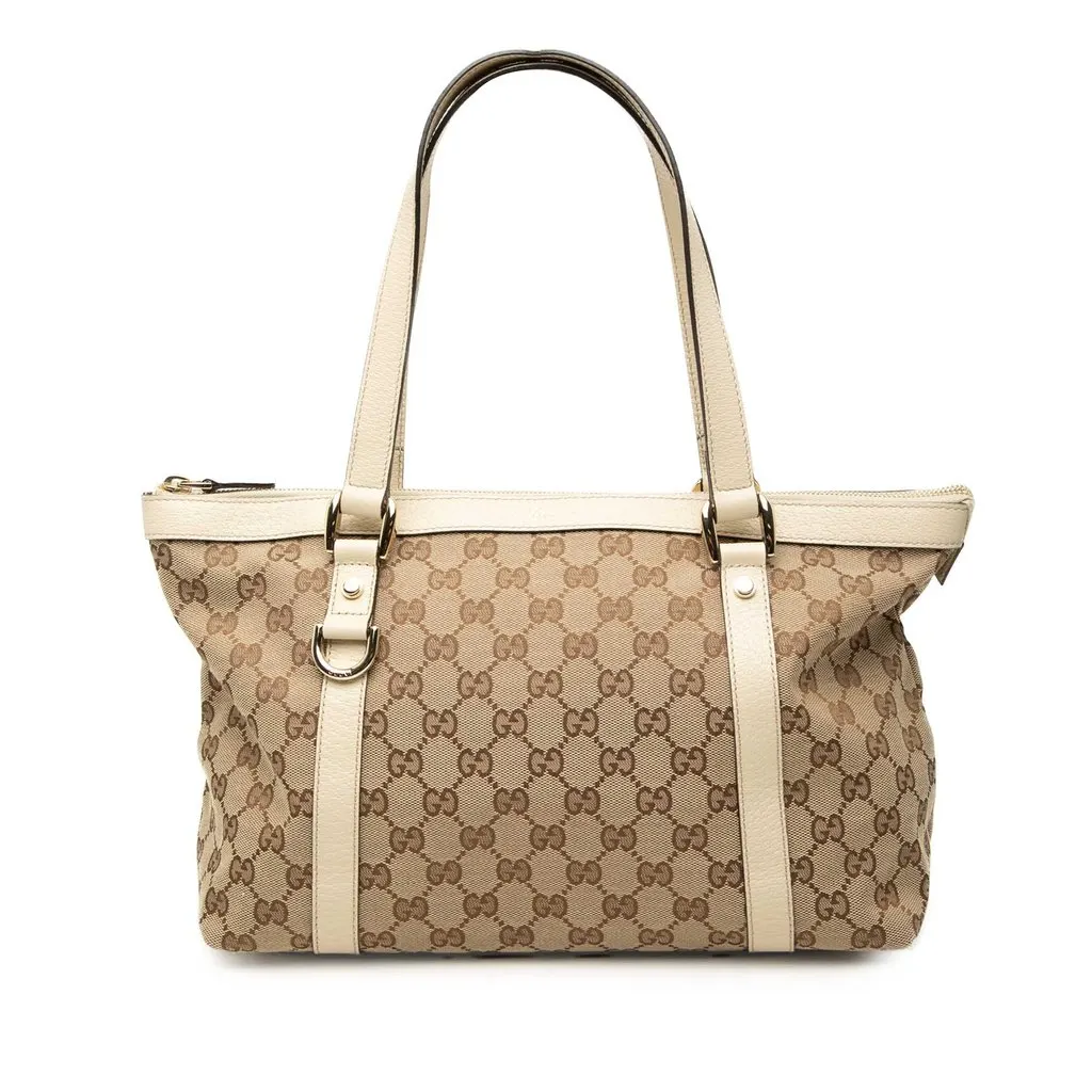 Gucci GG Canvas Abbey D Ring Tote Beige Very good - Front View