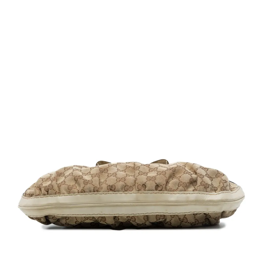 Gucci GG Canvas Dialux Queen Hobo Beige Canvas Good - Inside View
