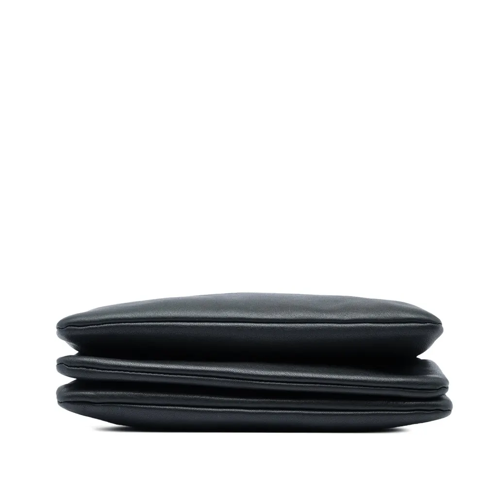 Celine Small Lambskin Trio Crossbody Black Leather Good - Inside View