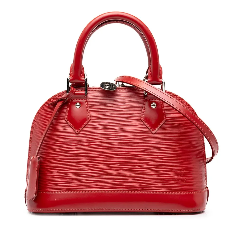 Louis Vuitton Epi Alma BB Red Leather Good - Front View