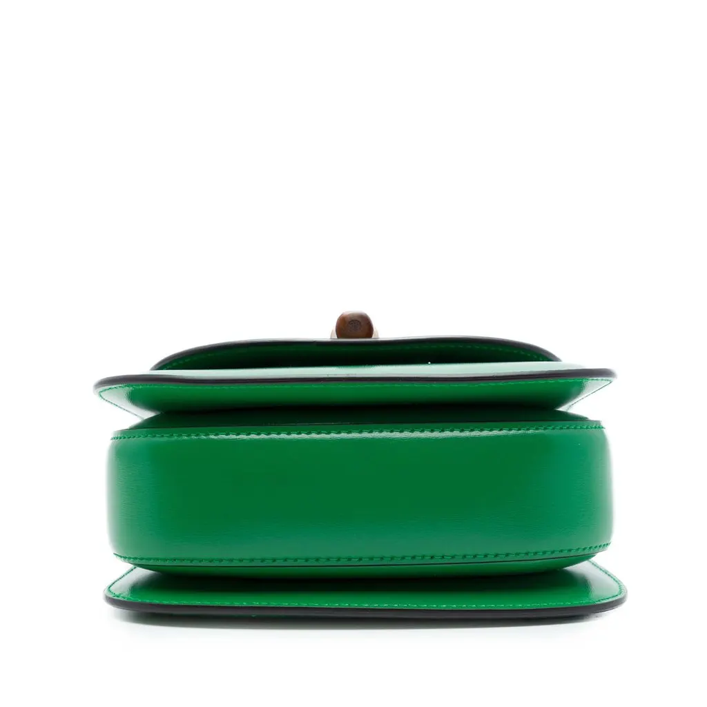 Gucci Mini Calfskin 1947 Bamboo Top Handle Bag Green Leather Very good - Inside View