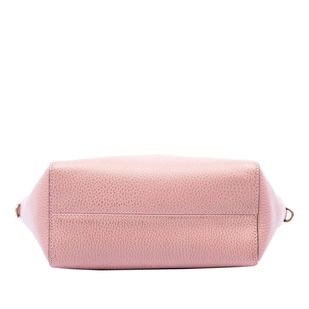 Gucci Mini Calfskin Swing Satchel Pink Leather Good - Inside View