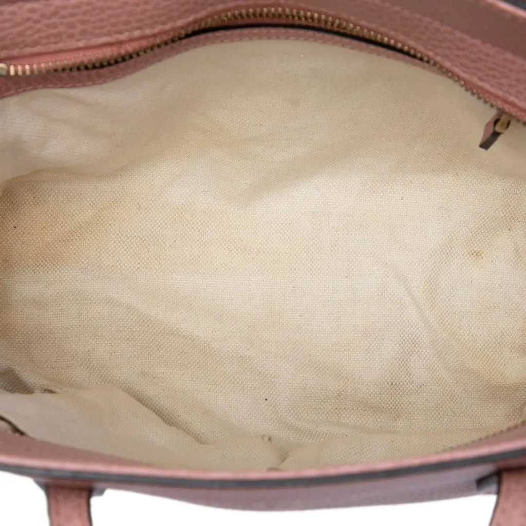 Gucci Mini Calfskin Swing Satchel Pink Leather Good - Model View