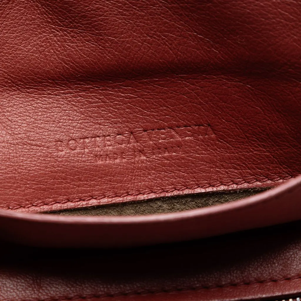 Bottega Veneta Mini Nappa Intrecciato Expandable Chain Flap Crossbody Red Leather Very good - Box View