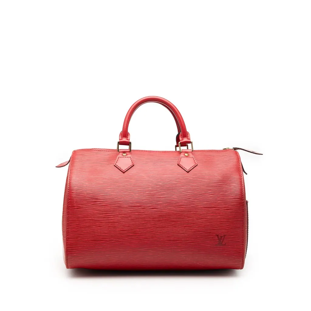 Louis Vuitton Epi Speedy 30 Red Leather Very good - Front View