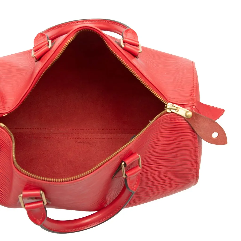 Louis Vuitton Epi Speedy 30 Red Leather Very good - Model View