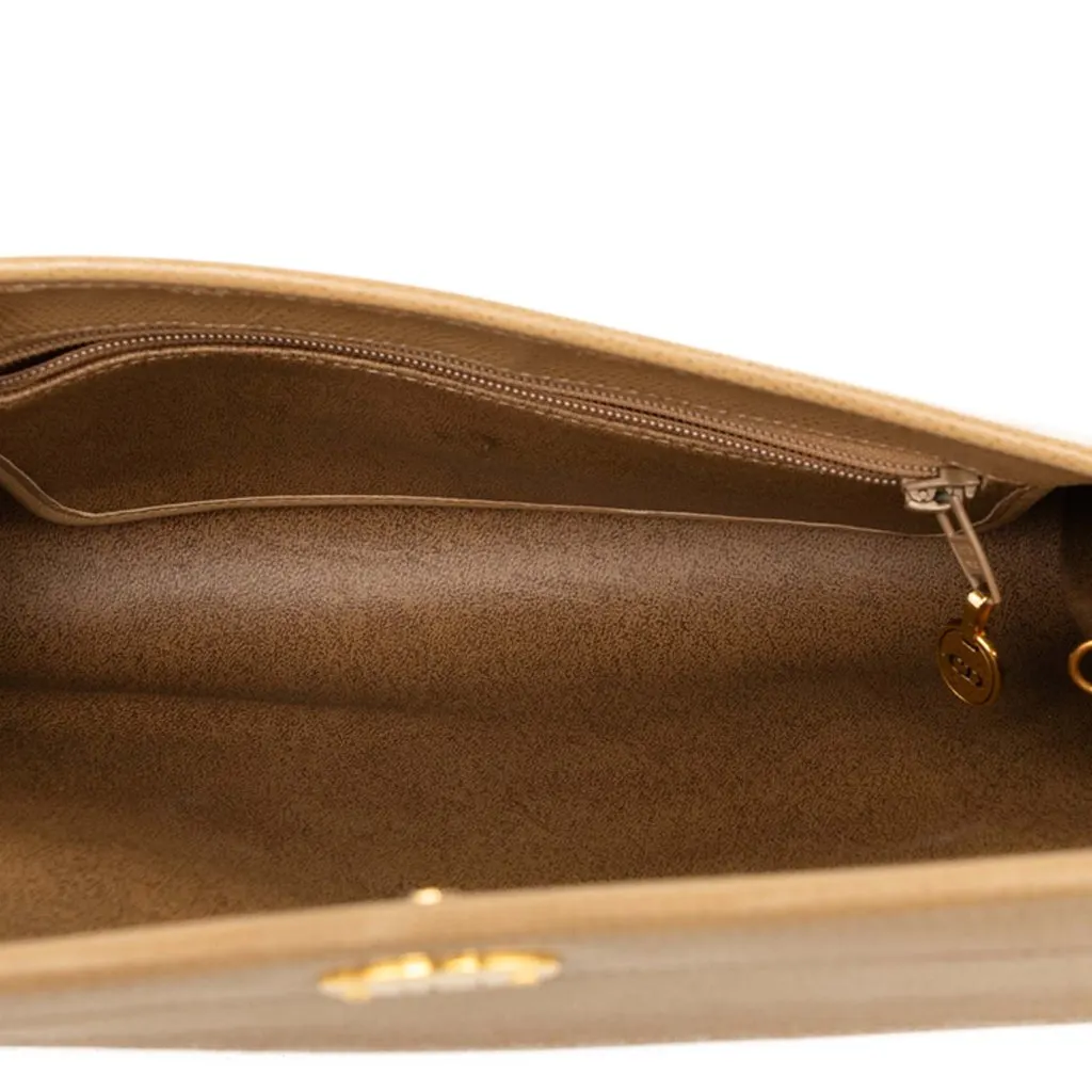 Dior Leather Chain Crossbody Brown Leather Very good - Model View