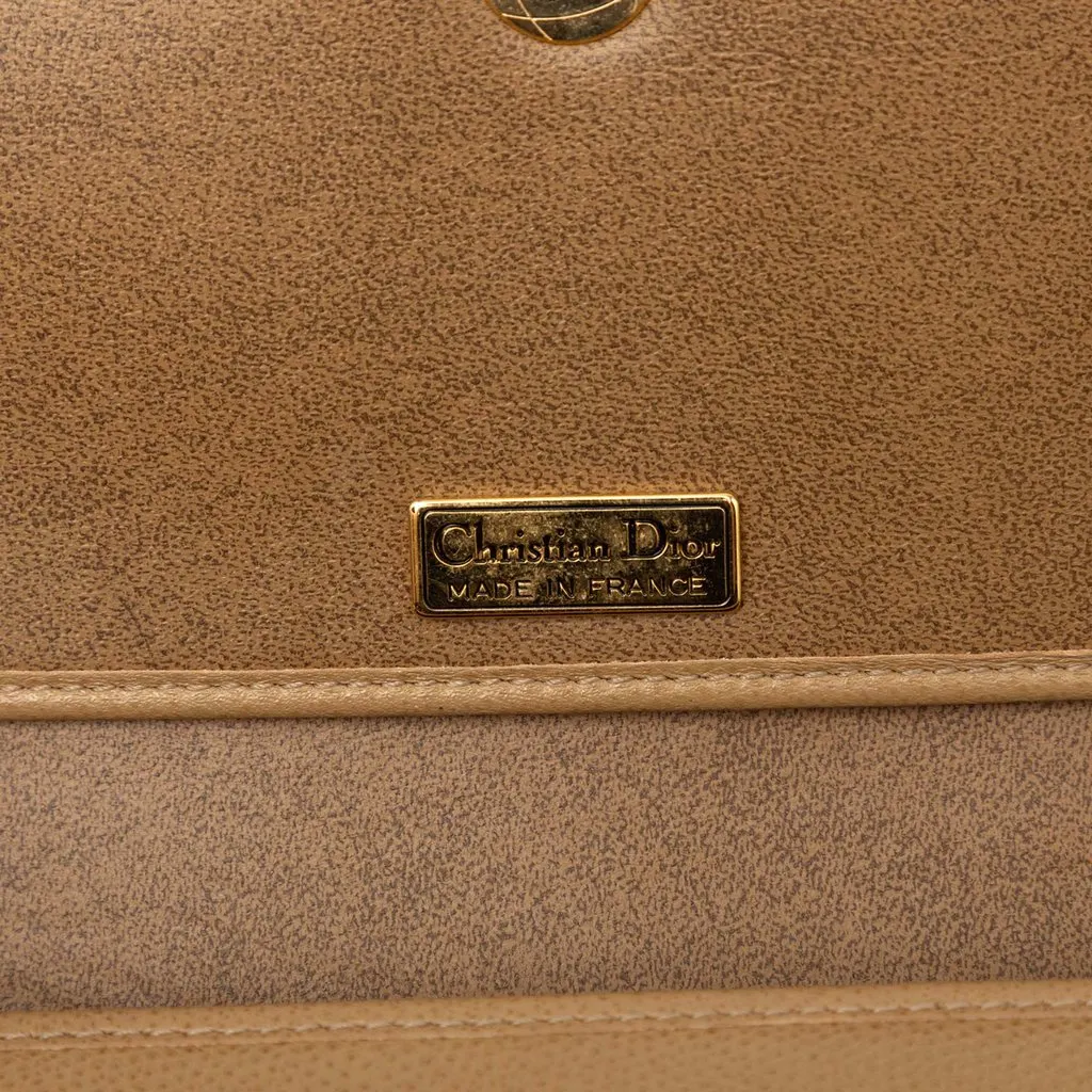 Dior Leather Chain Crossbody Brown Leather Very good - Box View