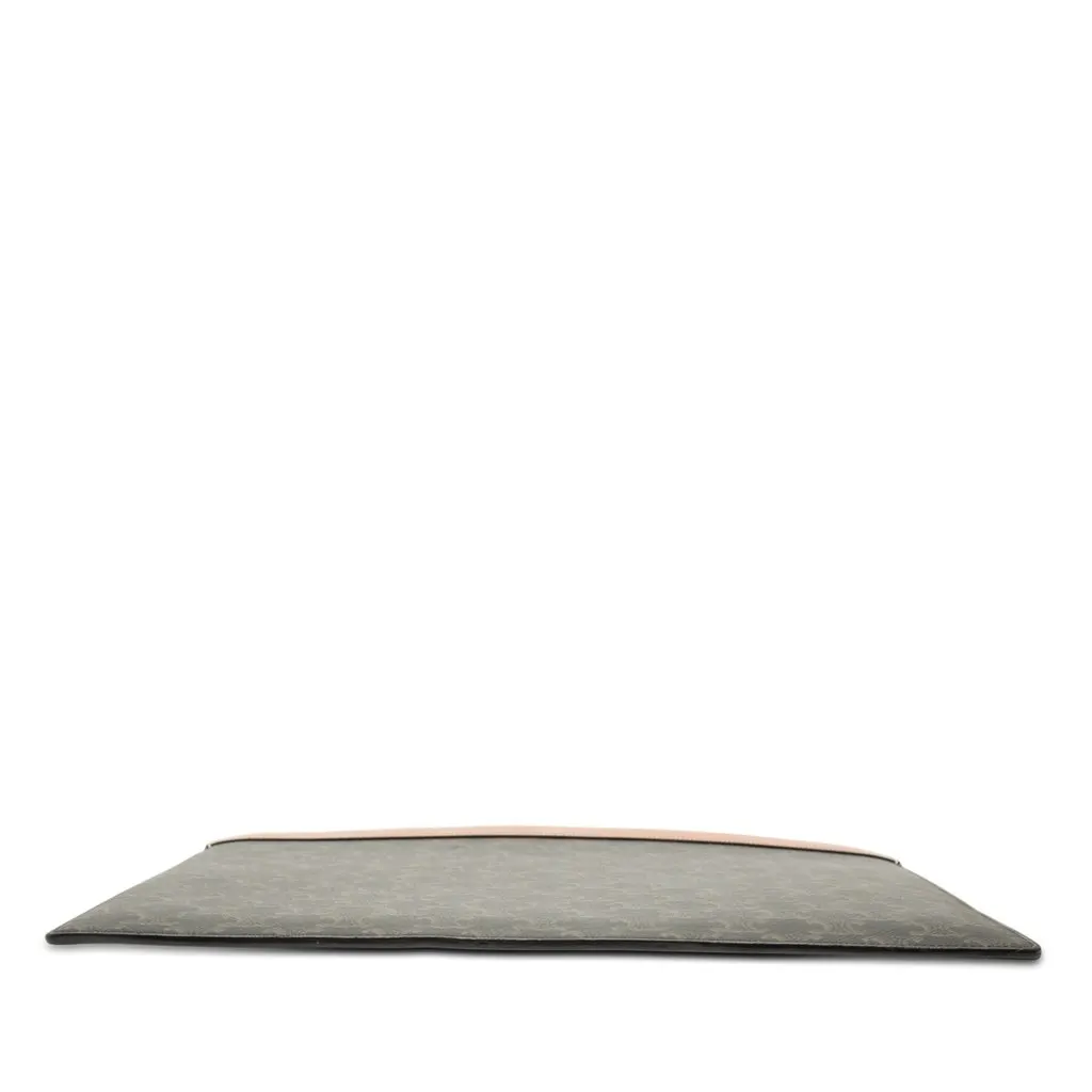 Celine Triomphe Coated Canvas Clutch Brown Very good - Inside View