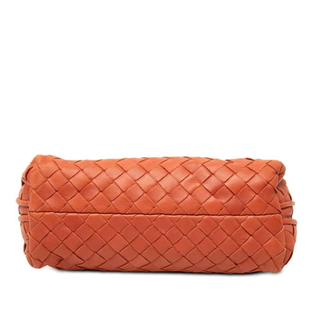 Bottega Veneta Nappa Intrecciato Cosmetic Pouch Orange Leather Very good - Inside View