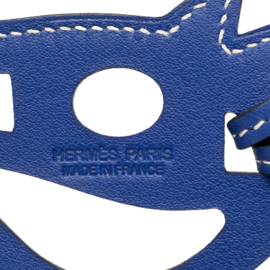 Hermès Swift Paddock Cheval Charm Blue Leather Very good - Inside View