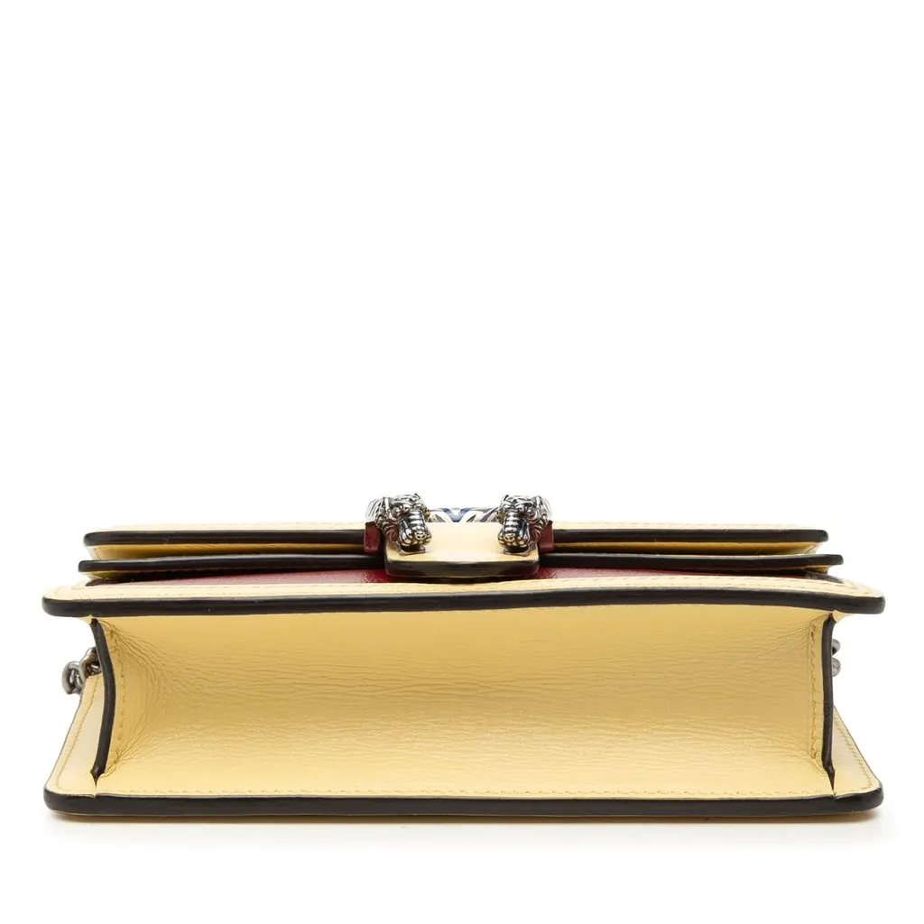 Gucci Mini Tricolor Leather Dionysus Crossbody Blue Leather Very good - Inside View