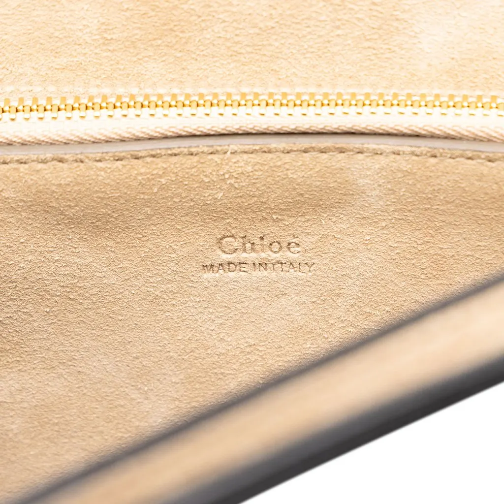 Chloé Medium Calfskin and Suede Faye Crossbody Black Leather Good - Box View