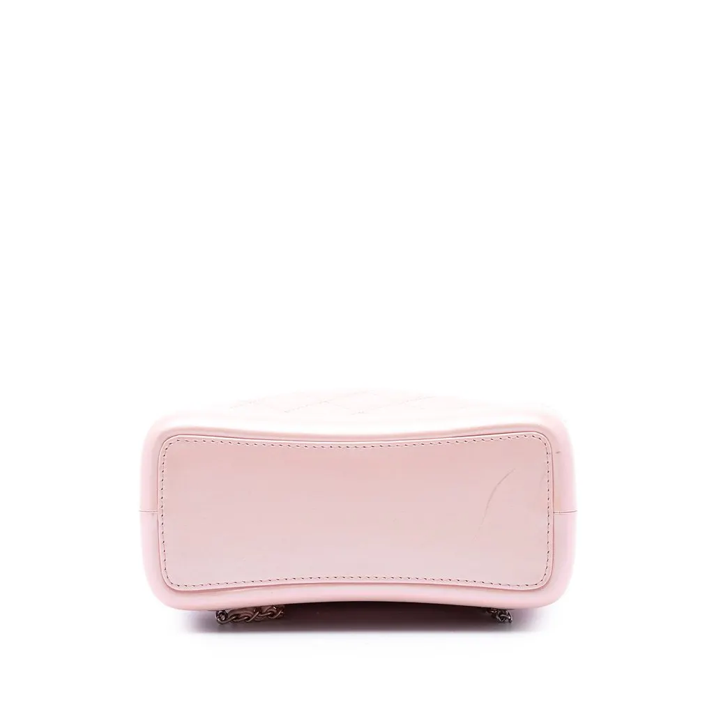 Chanel Small Quilted Aged Calfskin Gabrielle Backpack Pink Leather Very good - Inside View