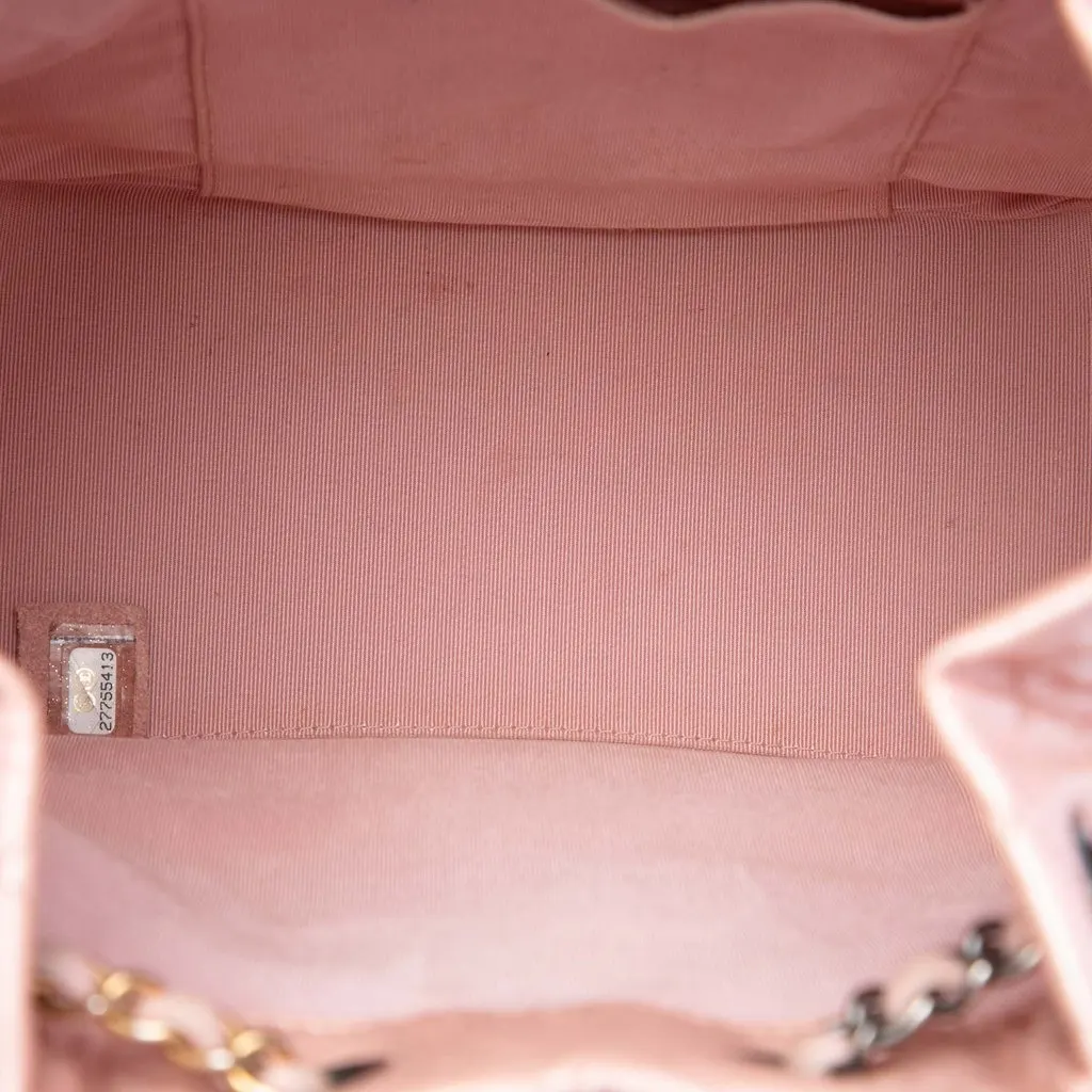 Chanel Small Quilted Aged Calfskin Gabrielle Backpack Pink Leather Very good - Model View