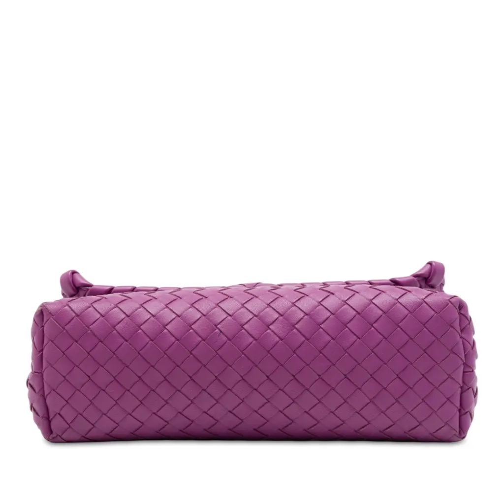 Bottega Veneta Small Nappa Intrecciato Olimpia Shoulder Bag Purple Leather Very good - Inside View