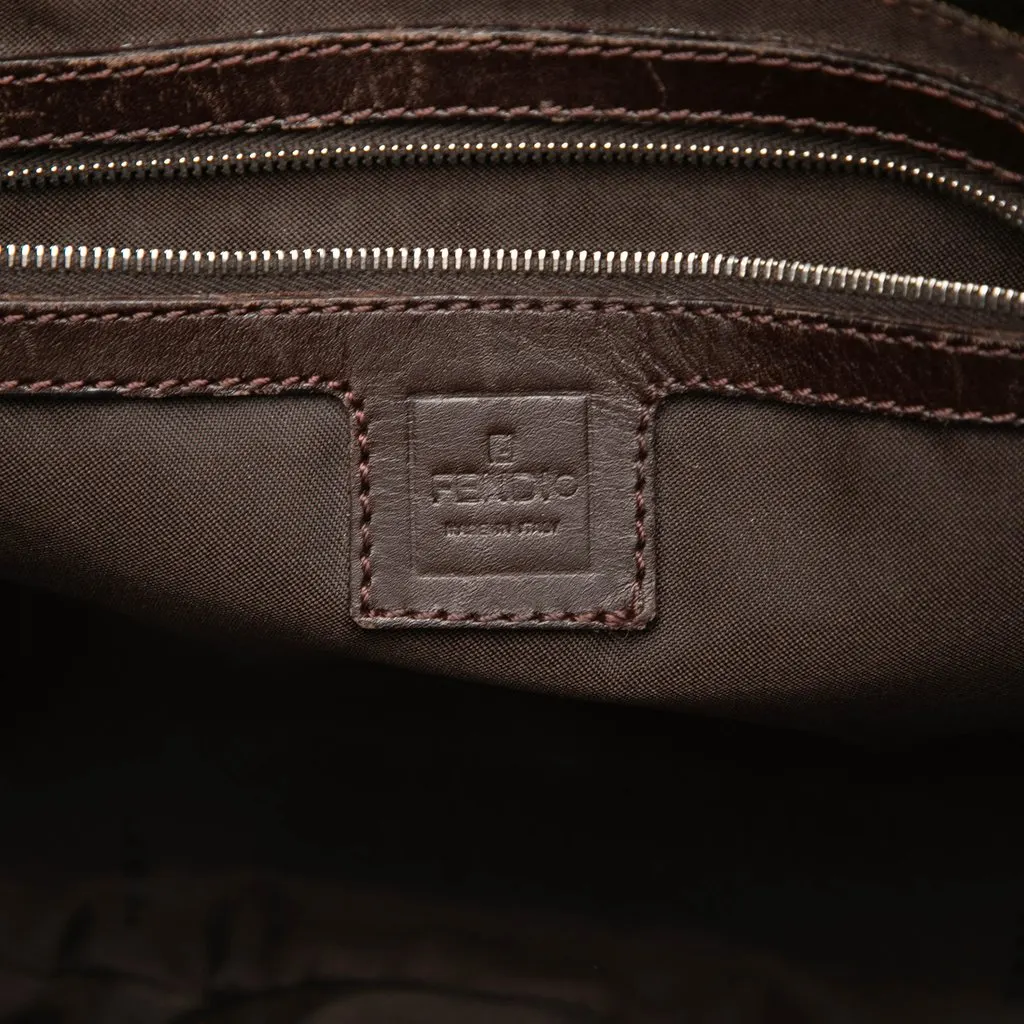Fendi Zucca Canvas Croissant Hobo Brown Very good - Box View