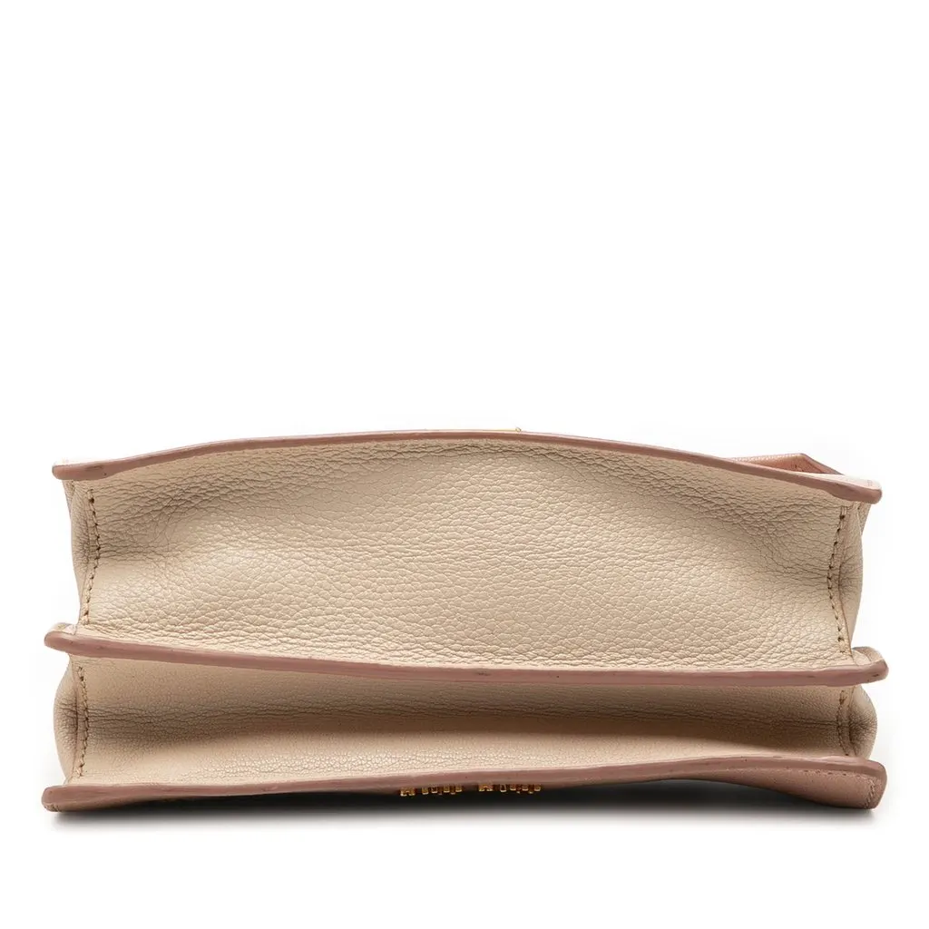 Miu Miu Bicolor Goatskin Madras Crossbody Brown Leather Very good - Inside View