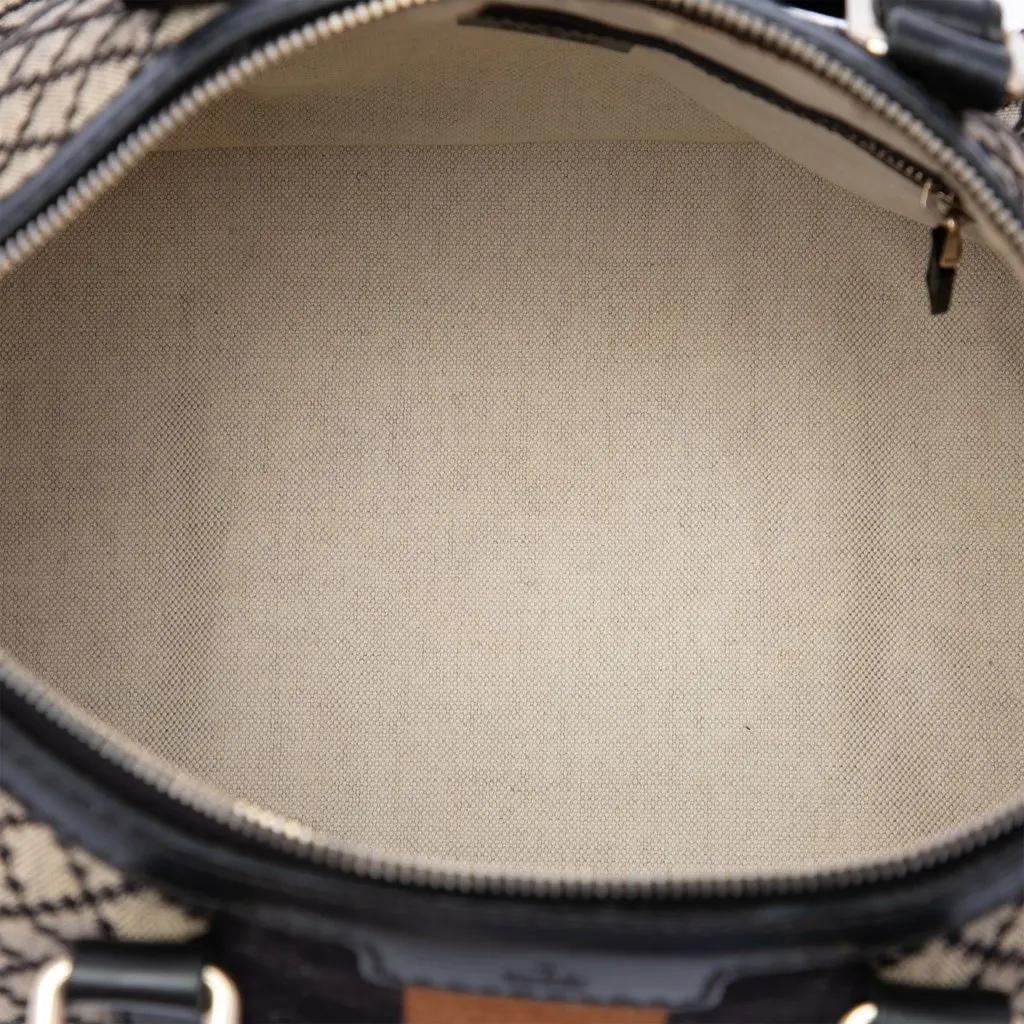 Gucci Medium Diamante Canvas Web Joy Boston Bag Beige Very good - Model View