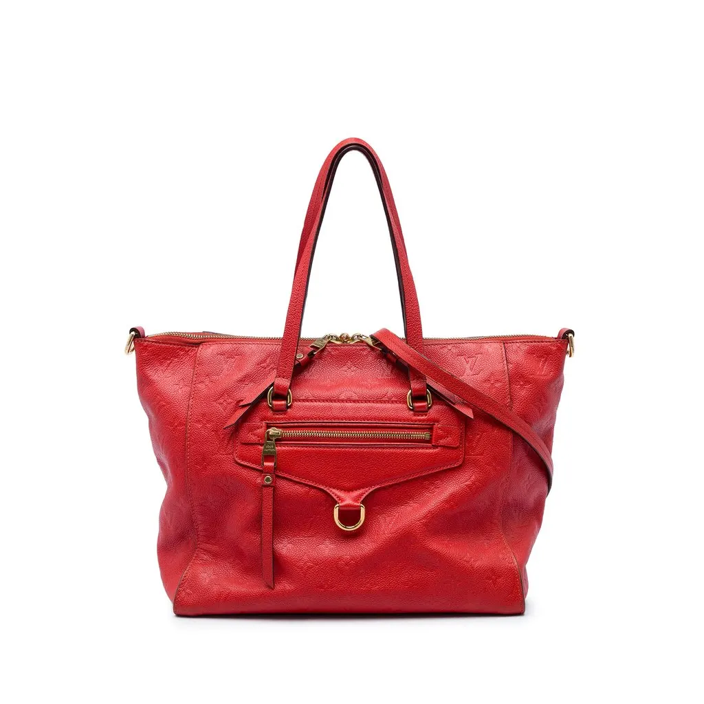 Louis Vuitton Monogram Empreinte Lumineuse PM Red Leather Good - Front View